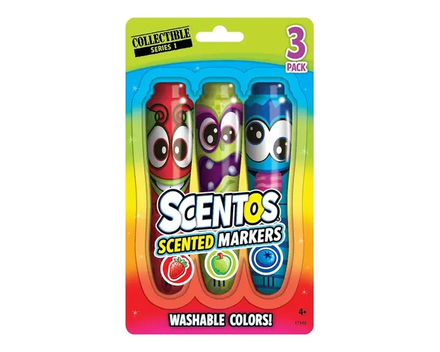 Set 3 markere Jumbo parfumate Scentos