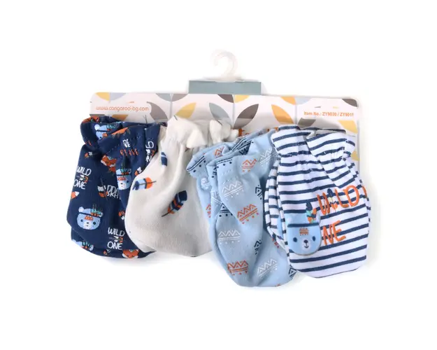 Set 4 manusi pentru bebelusi Cangaroo Tibby blue
