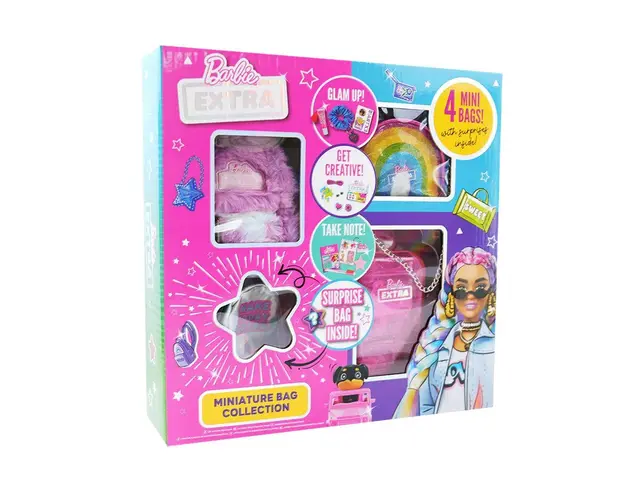 Set 4 mini genti Barbie cu accesorii