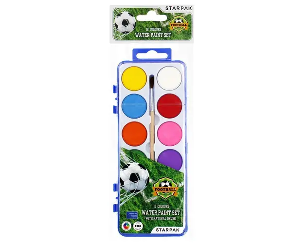 Set acuarele apa 12 culori Starpak Fotbal