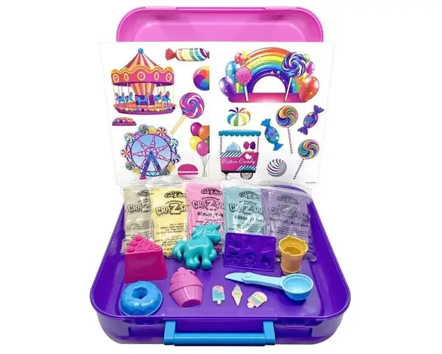 Set creativ produse patiserie cu nisip kinetic CrazArt Cra-Z-Sand Candylicous Carnival Fun set 19658