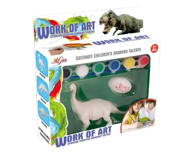 Set de colorat cu dinozauri Ntoys Work Of Art Diplodocus sau Eugenosaurus