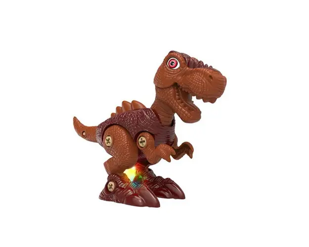 Set de constructie Dinozaur T-Rex cu lumini Ntoys