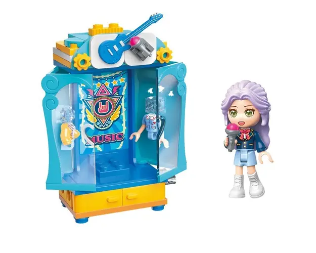 Set de constructie Garderoba cu figurina Qman Cantareata