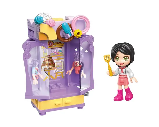 Set de constructie Garderoba cu figurina Qman Cofetar