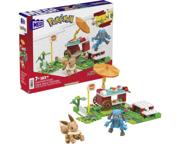 Set de constructie Mega Bloks Pokemon Poke Puff Picnic 163 piese