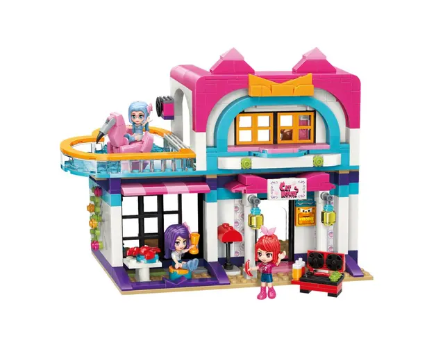 Set de constructie Qman Cherry Mew Mew Music Festival Party Villa 447 piese