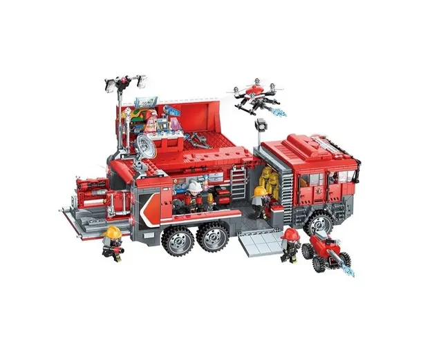 Set de constructie Qman Masina de Pompieri 1431 piese