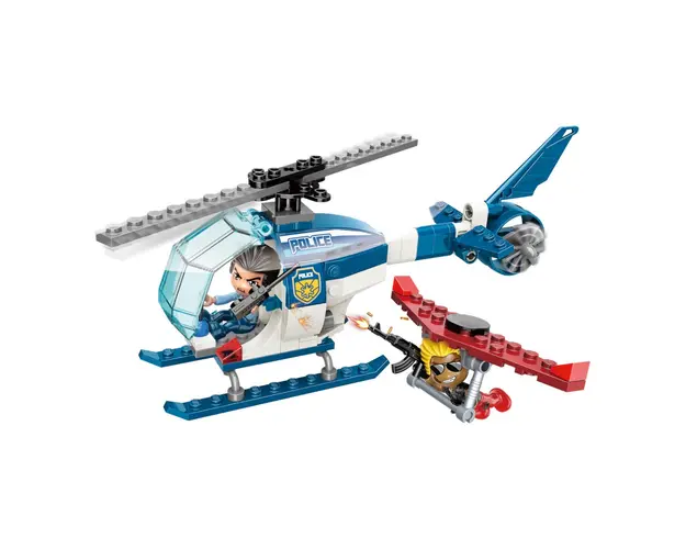 Set de constructie Qman Mine City Urmarire In Aer 106 piese