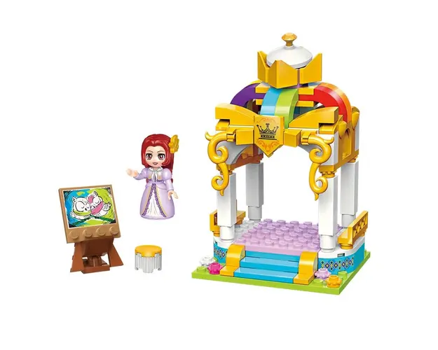 Set de constructie Qman Princess Leah Arcada Colorata 113 piese