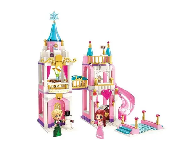 Set de constructie Qman Princess Leah Castelul de Zapada 405 piese