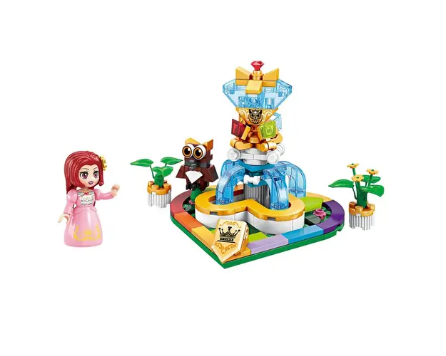 Set de constructie Qman Princess Leah Fantana Curcubeului 148 piese