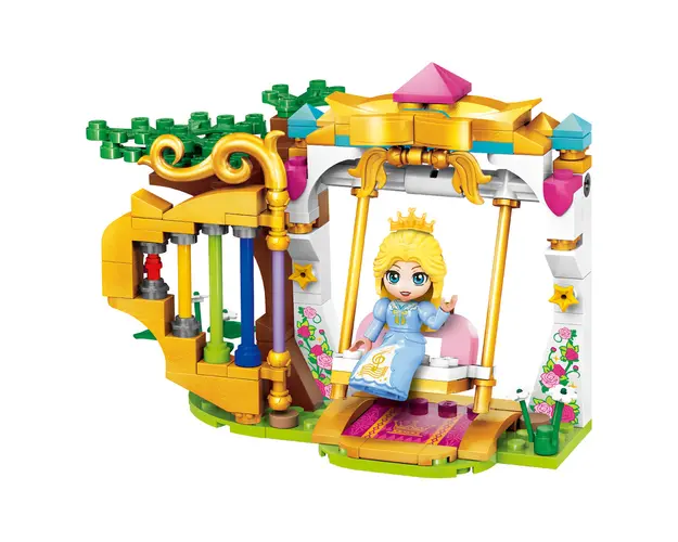 Set de constructie Qman Princess Leah Leagan Pentru Printese 134 piese