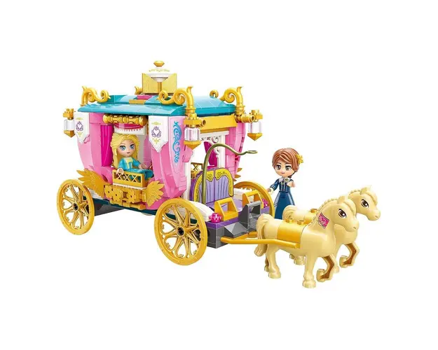 Set de constructie Qman Princess Leah Trasura Regala 458 piese