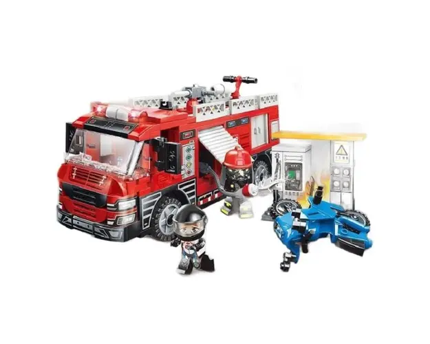 Set de constructie Qman Statie de Pompieri 275 piese