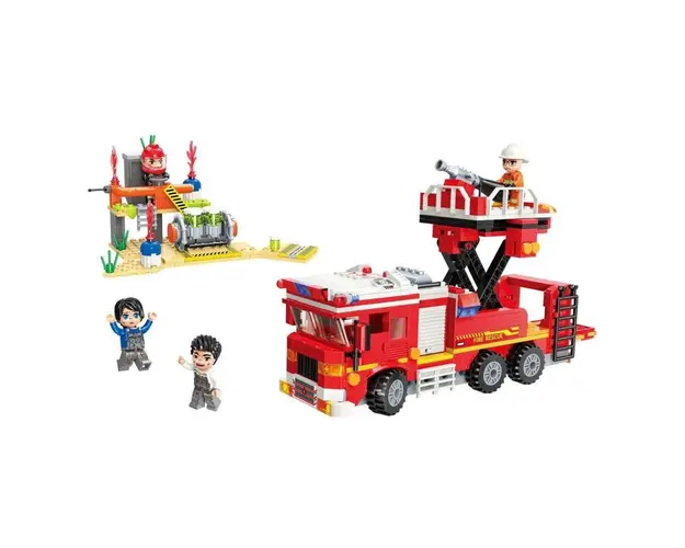 Set de constructie Qman Statie de Pompieri 539 piese