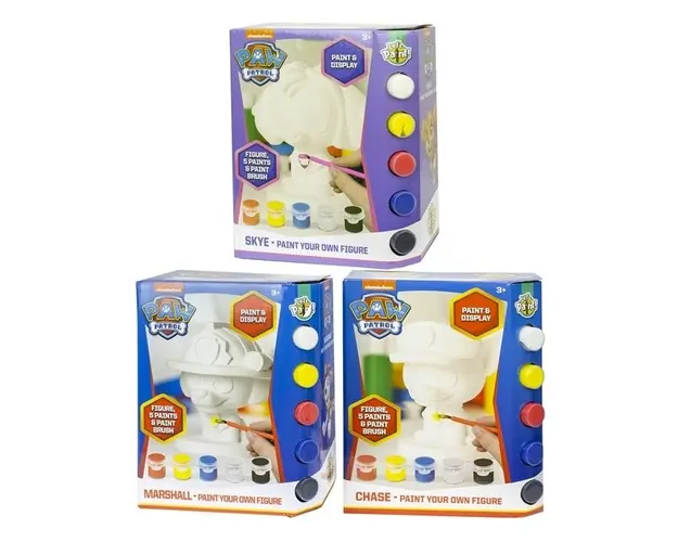 Set de creatie Paw Patrol Picteaza-ti propria figurina