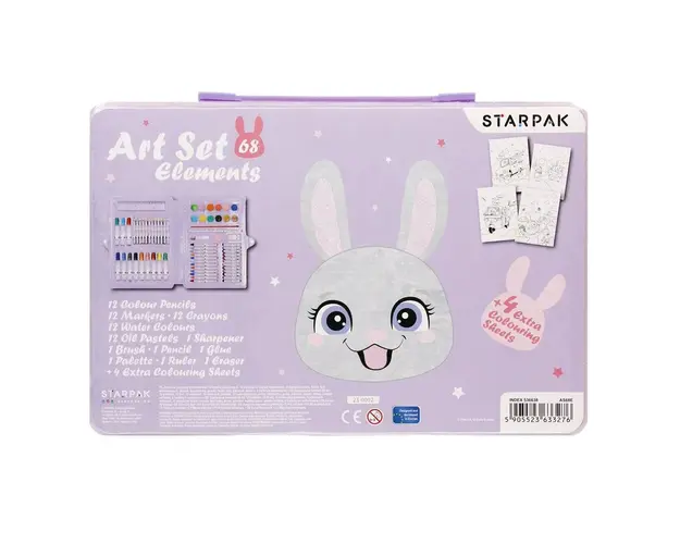 Set de desen Starpak Rabbit 68 piese