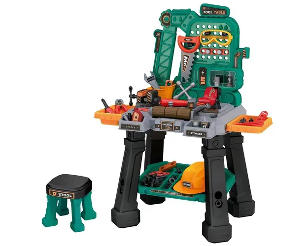 Set de joaca Banc de lucru Bowa cu scaunel si unelte 84 piese