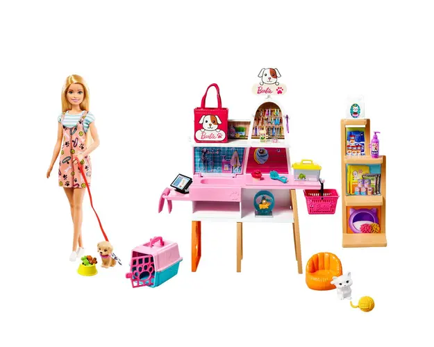 Set de joaca Barbie Magazinul cu accesorii pentru animale companie