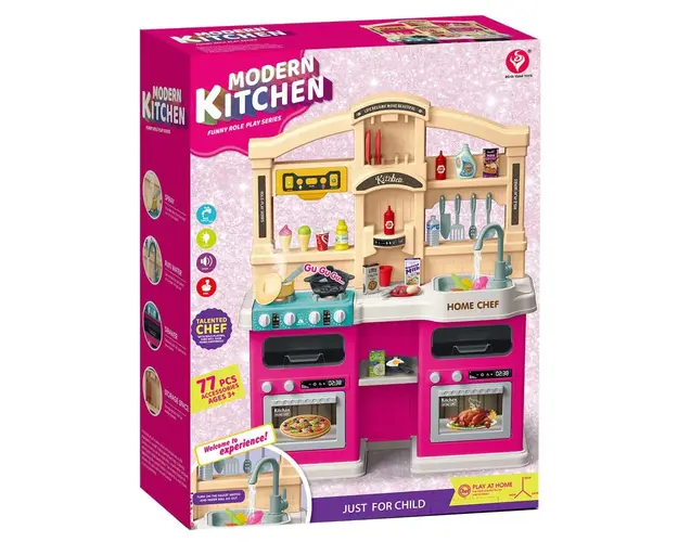 Set de joaca bucatarie cu functii realiste Modern Kitchen 77 piese