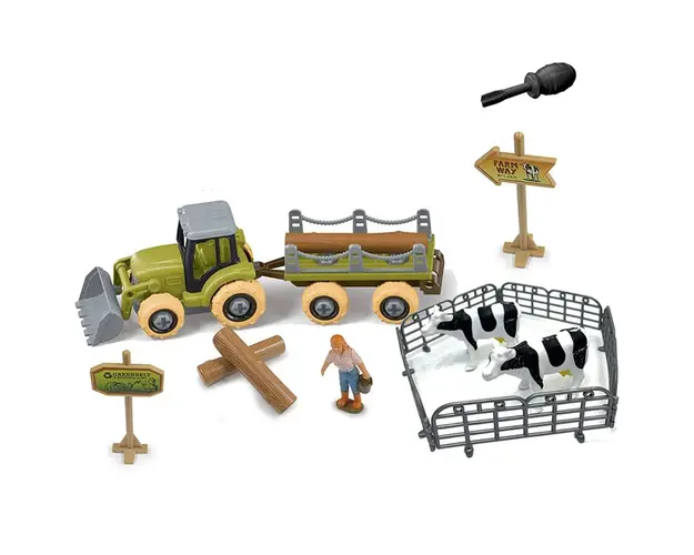 Set de joaca camion cu animale de ferma