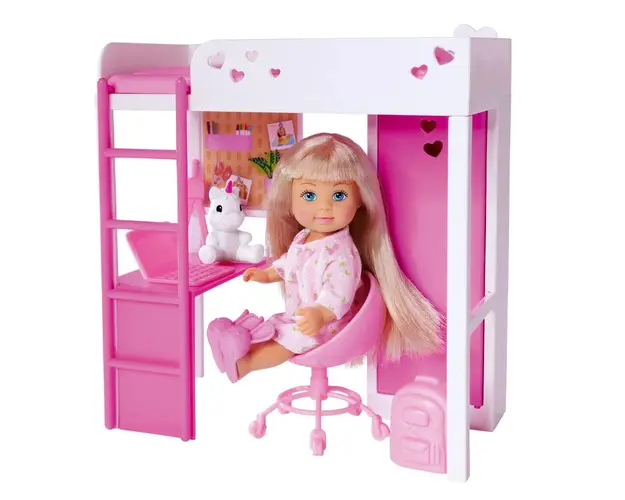 Set de joaca cu papusa si accesorii Evi Love Camera lui Evi
