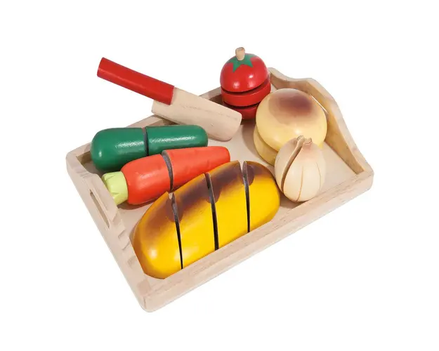 Set de joaca de lemn legume de taiat cu scai Eicchorn