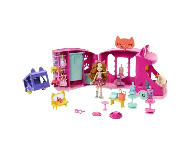 Set de joaca Enchantimals Glam Party Fashion Truck