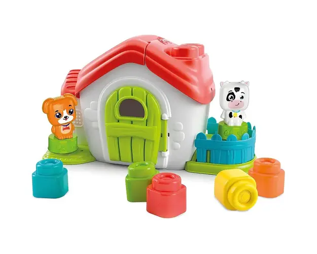 Set de joaca Ferma Clemmy cu cuburi moi si 2 figurine