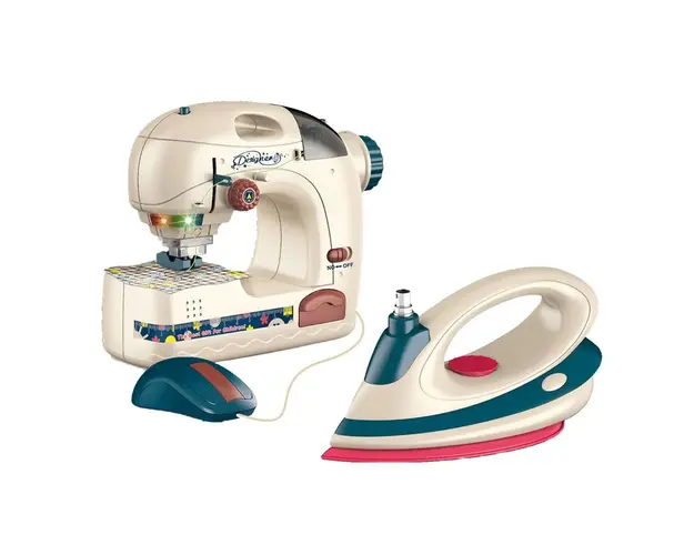 Set de joaca Mini Masina de Cusut cu Fier de Calcat