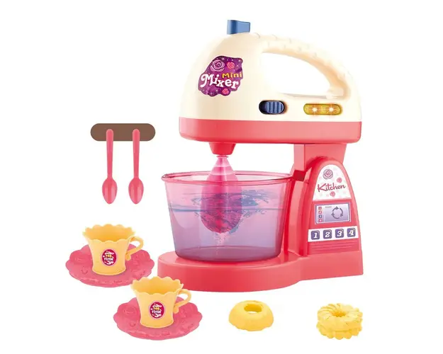 Set de Joaca Mini Mixer de Bucatarie cu farfurioare si cani
