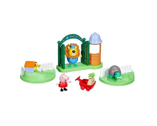 Set de joaca Peppa Pig si Mr Lion O zi la Zoo