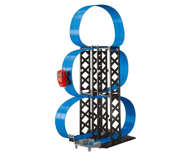 Set de joaca Racing Track Road Racing cu 3 nivele si 1 masinuta 23x76 cm