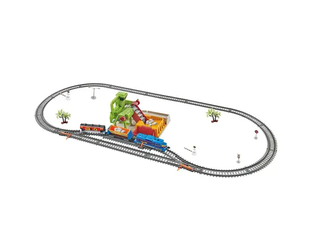 Set de joaca tren de marfa cu cariera 300 cm Power Train World