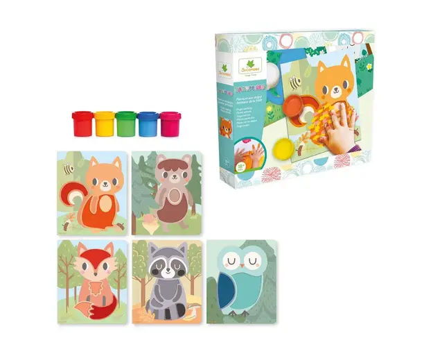 Set de pictura cu degetele Sycomore L Animale de padure