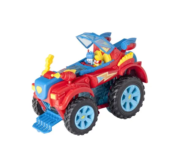 Set masinuta cu 2 figurine SuperZings Monster Roller Erou