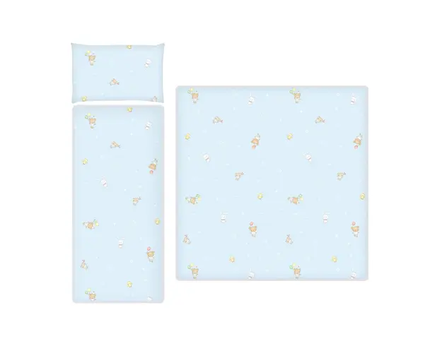 Set matlasat pentru carucior Lorelli Ranfors bear party blue