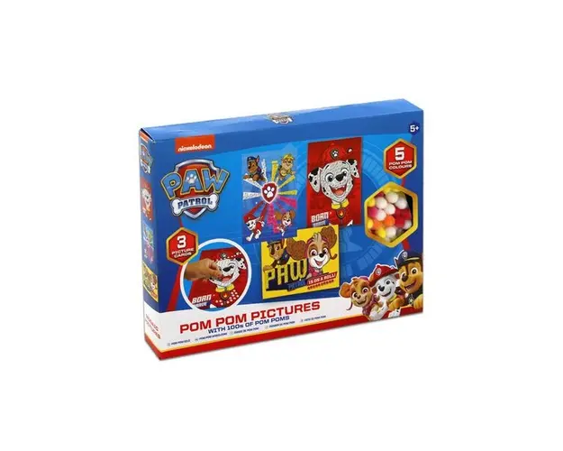 Set mozaic Paw Patrol cu Pompoane colorate