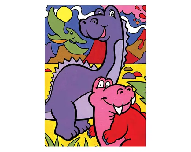 Prima mea pictura pe numere Royal Brush Junior Dinozauri 23x30 cm