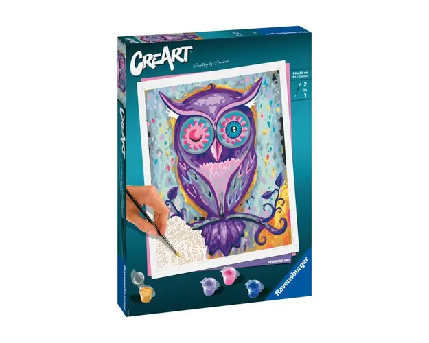 Set pictura pe numere Ravensburger CreArt Bufnita