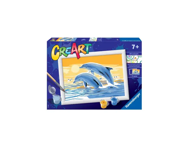 Set pictura pe numere Ravensburger CreArt Delfini