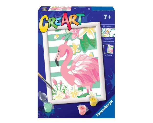 Set pictura pe numere Ravensburger CreArt Flamingo