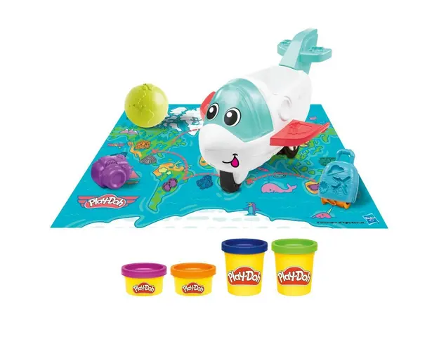 Set plastilina cu accesorii Hasbro Play Doh Avion de Explorare