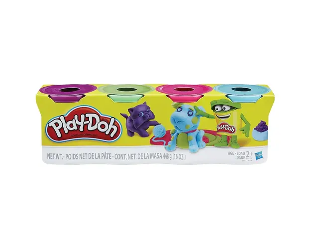 Set Plastilina Hasbro Play-Doh 4 bucati, diverse culori