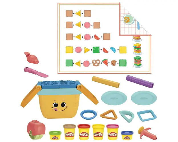 Set plastilina picnic cu cosulet si forme Hasbro Play Doh