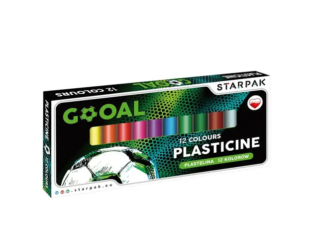 Set plastilina scolara Starpak Fotbal 12 buc