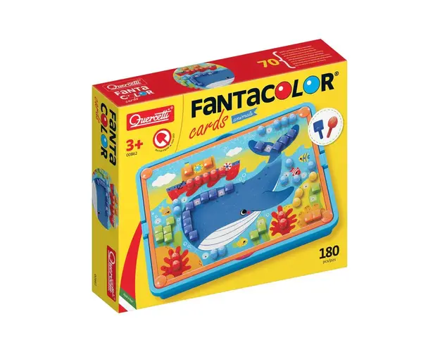 Set Quercetti Mosaic Fantacolor Cards Animals 180 piese