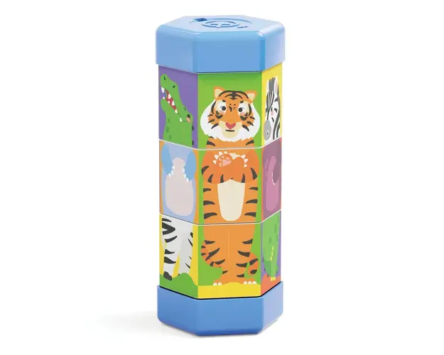 Set Quercetti Puzzle rotativ Mix and Match Animale de ferma si jungla 02582