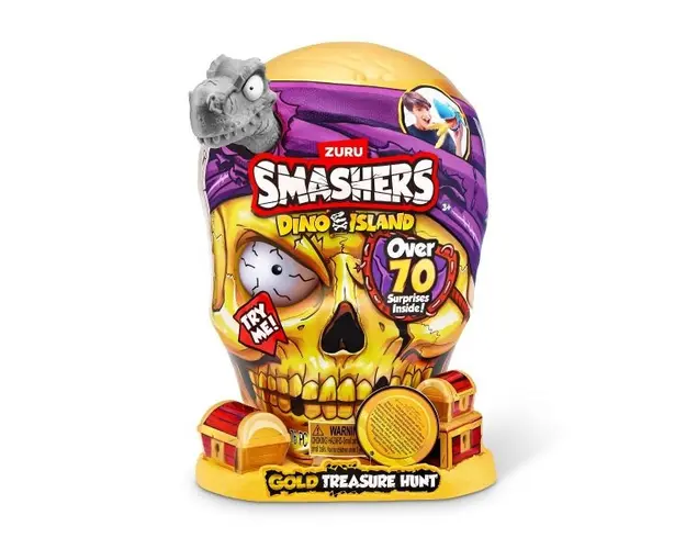 Set Smashers cu peste 70 figurine si accesorii Gold Treasure Hunter, Dino Island